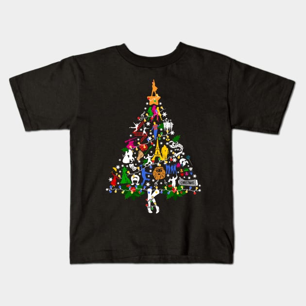 Ugly Broadway Christmas Tree Kids T-Shirt by KsuAnn